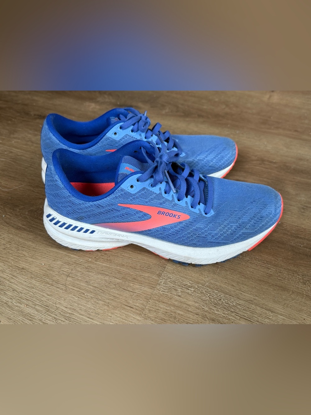 Brooks Women's Running Shoes in Blue and Coral
